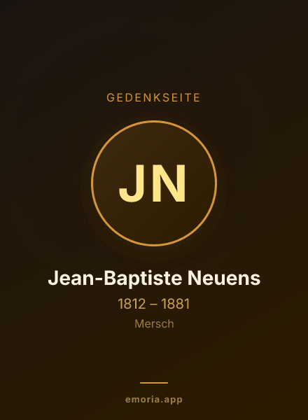 Gedenkportrait von Jean-Baptiste Neuens