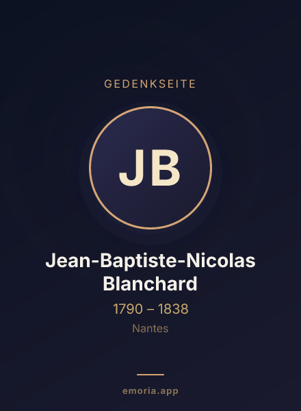 Gedenkportrait von Jean-Baptiste-Nicolas Blanchard