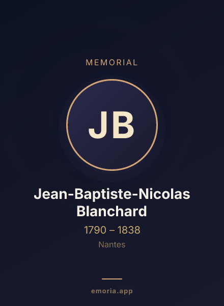 Memorial portrait of Jean-Baptiste-Nicolas Blanchard