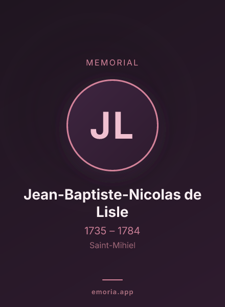 Memorial portrait of Jean-Baptiste-Nicolas de Lisle