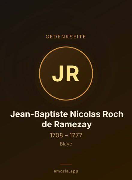 Gedenkportrait von Jean-Baptiste Nicolas Roch de Ramezay