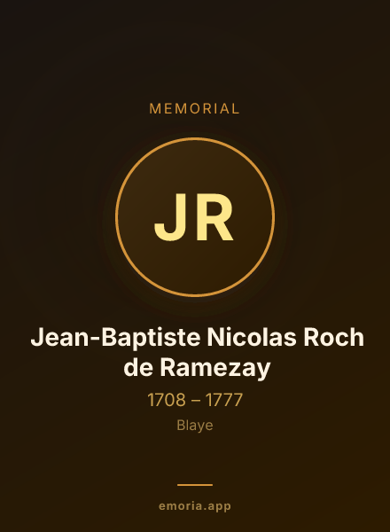 Memorial portrait of Jean-Baptiste Nicolas Roch de Ramezay