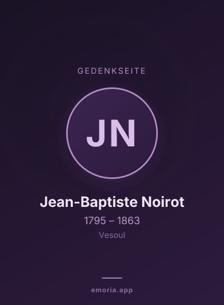 Gedenkportrait von Jean-Baptiste Noirot