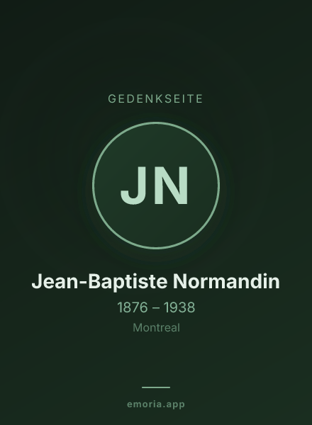 Gedenkportrait von Jean-Baptiste Normandin