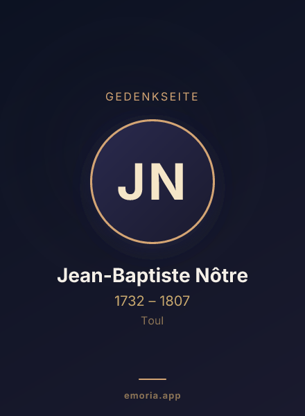 Gedenkportrait von Jean-Baptiste Nôtre
