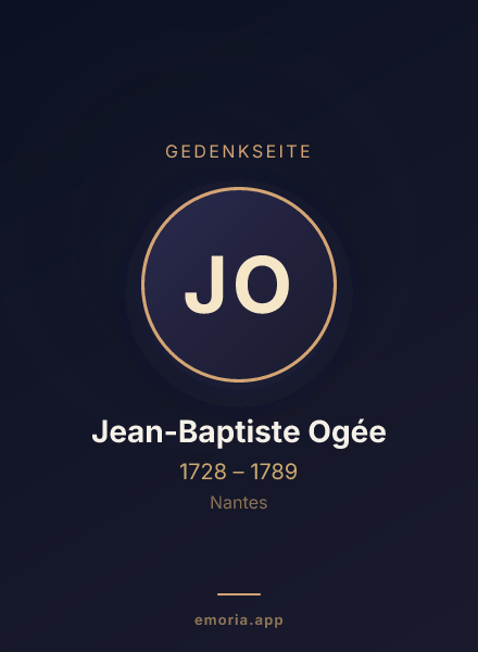 Gedenkportrait von Jean-Baptiste Ogée