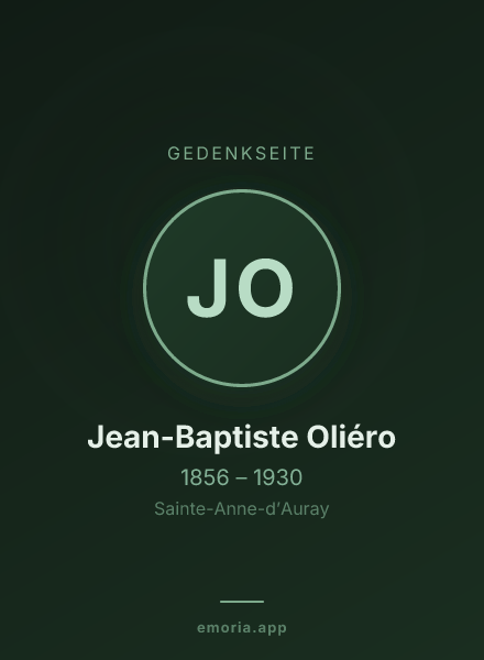 Gedenkportrait von Jean-Baptiste Oliéro