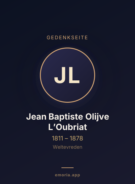 Gedenkportrait von Jean Baptiste Olijve L’Oubriat