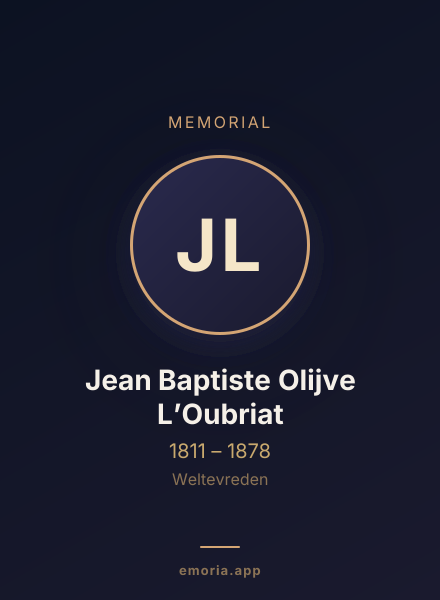 Memorial portrait of Jean Baptiste Olijve L’Oubriat