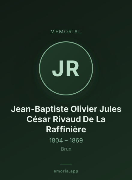 Memorial portrait of Jean-Baptiste Olivier Jules César Rivaud De La Raffinière