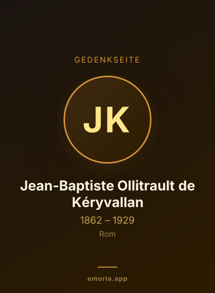Gedenkportrait von Jean-Baptiste Ollitrault de Kéryvallan