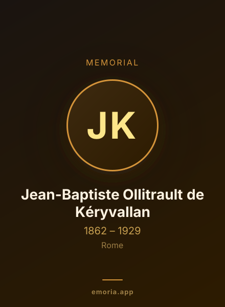 Memorial portrait of Jean-Baptiste Ollitrault de Kéryvallan