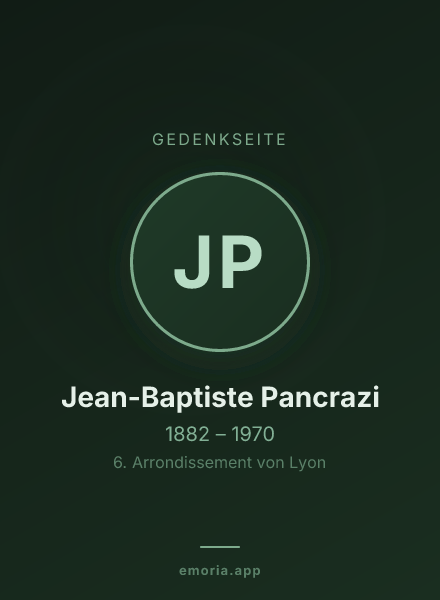 Gedenkportrait von Jean-Baptiste Pancrazi
