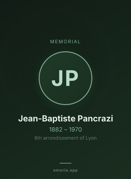 Memorial portrait of Jean-Baptiste Pancrazi