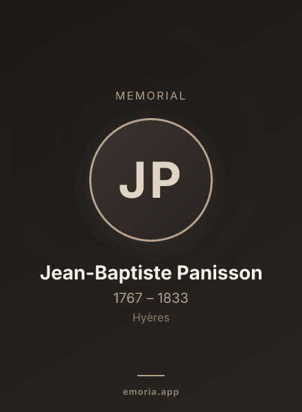 Memorial portrait of Jean-Baptiste Panisson