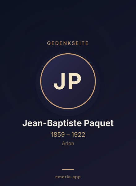 Gedenkportrait von Jean-Baptiste Paquet