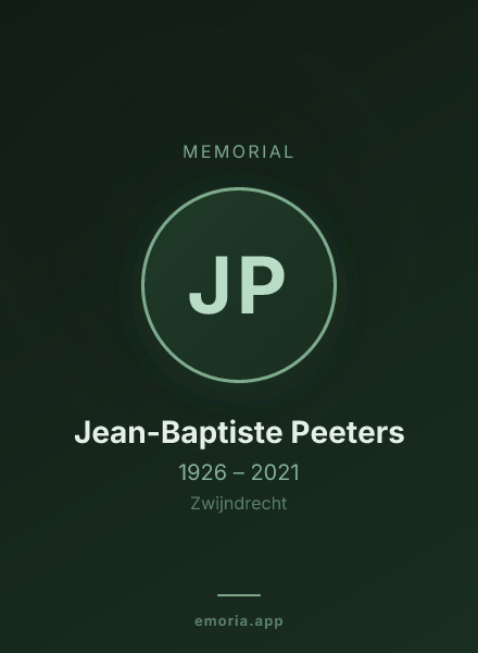 Memorial portrait of Jean-Baptiste Peeters