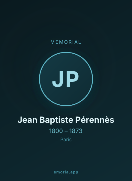 Memorial portrait of Jean Baptiste Pérennès