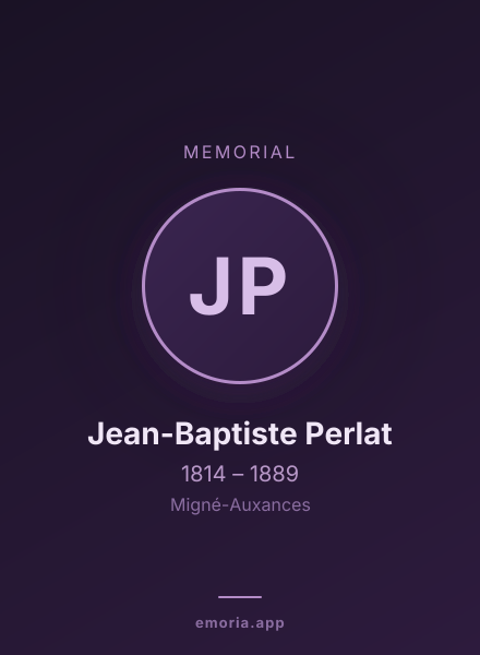 Memorial portrait of Jean-Baptiste Perlat