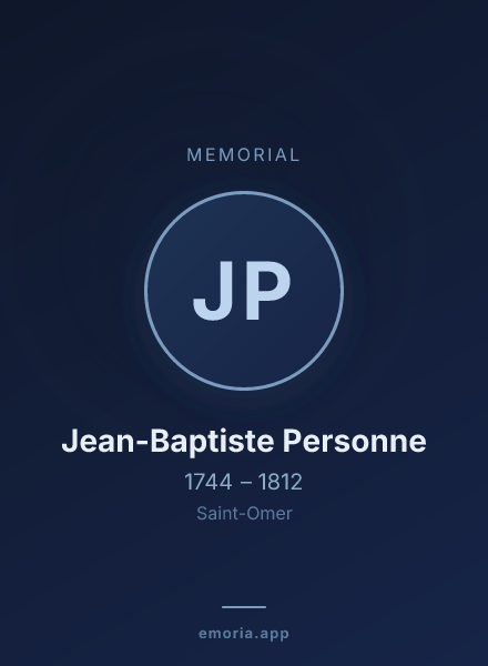 Memorial portrait of Jean-Baptiste Personne