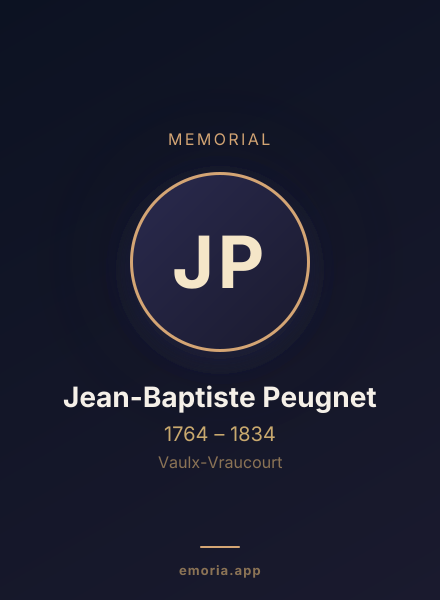 Memorial portrait of Jean-Baptiste Peugnet