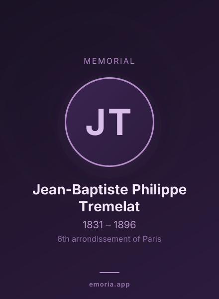 Memorial portrait of Jean-Baptiste Philippe Tremelat
