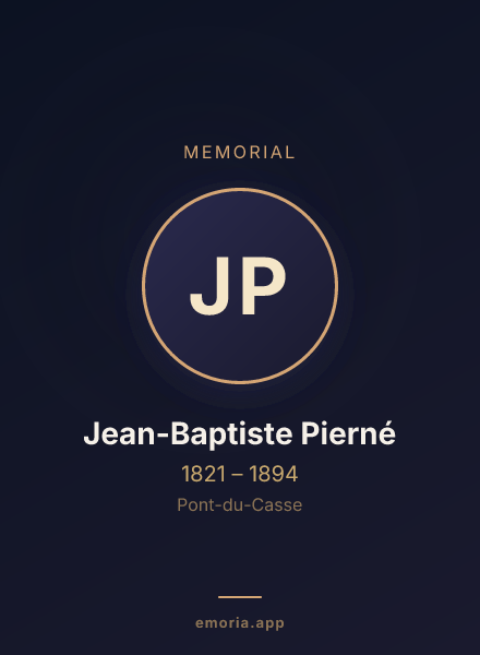 Memorial portrait of Jean-Baptiste Pierné