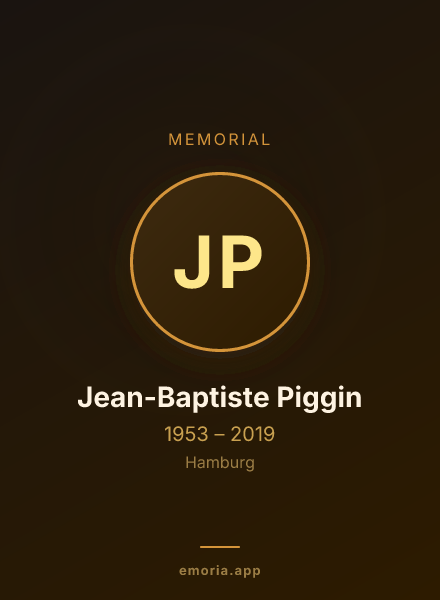 Memorial portrait of Jean-Baptiste Piggin
