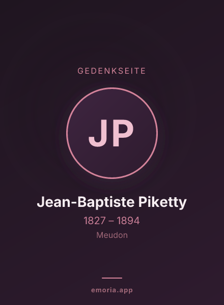 Gedenkportrait von Jean-Baptiste Piketty