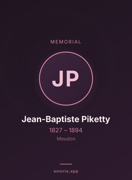 Memorial portrait of Jean-Baptiste Piketty