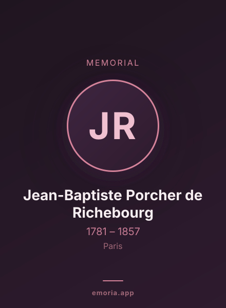 Memorial portrait of Jean-Baptiste Porcher de Richebourg