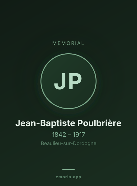 Memorial portrait of Jean-Baptiste Poulbrière