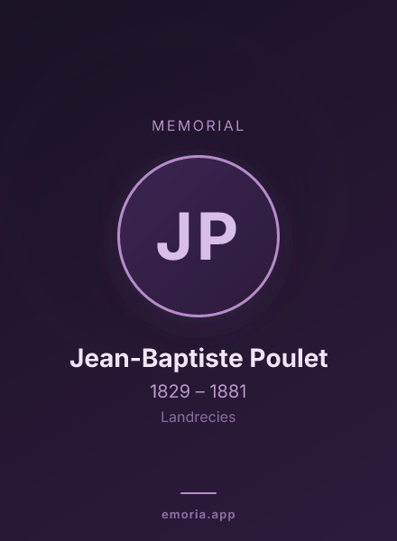 Memorial portrait of Jean-Baptiste Poulet