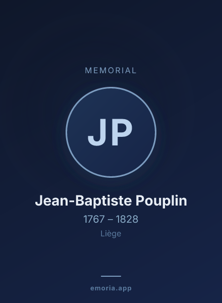 Memorial portrait of Jean-Baptiste Pouplin