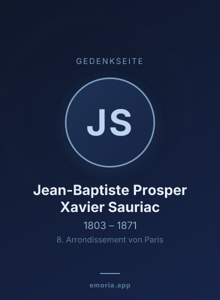 Gedenkportrait von Jean-Baptiste Prosper Xavier Sauriac