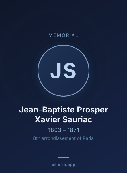 Memorial portrait of Jean-Baptiste Prosper Xavier Sauriac