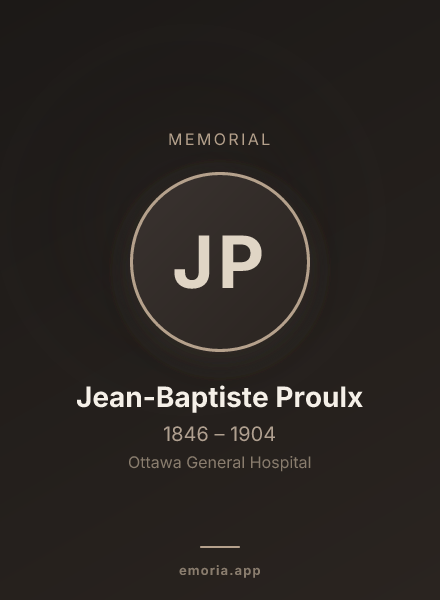 Memorial portrait of Jean-Baptiste Proulx