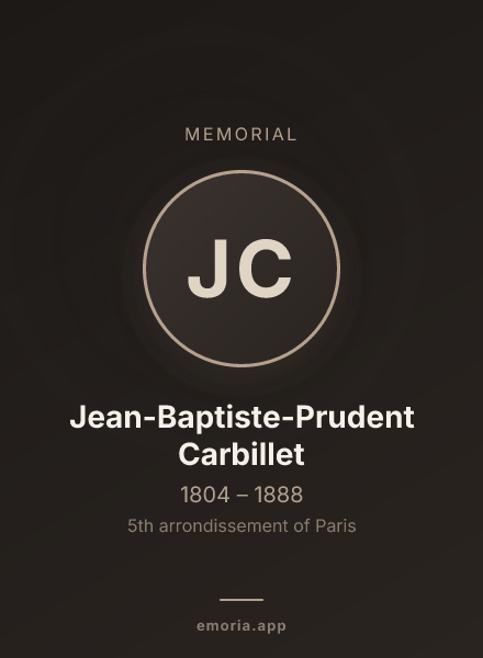 Memorial portrait of Jean-Baptiste-Prudent Carbillet