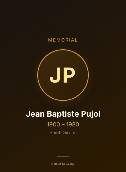 Memorial portrait of Jean Baptiste Pujol