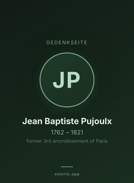 Gedenkportrait von Jean Baptiste Pujoulx