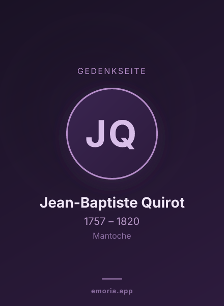 Gedenkportrait von Jean-Baptiste Quirot