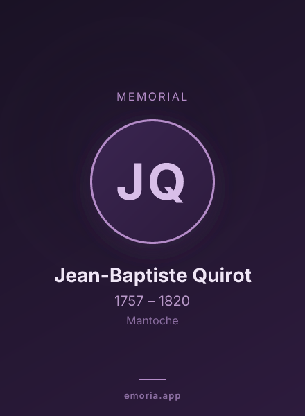 Memorial portrait of Jean-Baptiste Quirot
