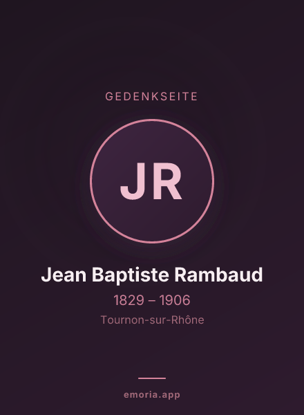 Gedenkportrait von Jean Baptiste Rambaud