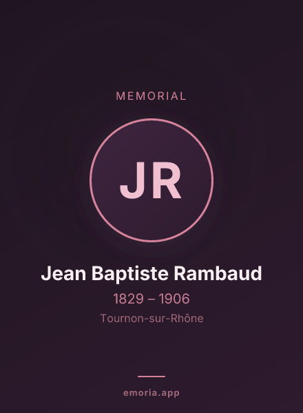 Memorial portrait of Jean Baptiste Rambaud