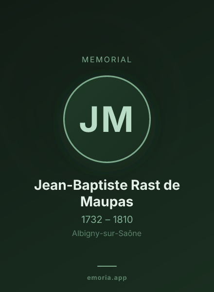 Memorial portrait of Jean-Baptiste Rast de Maupas