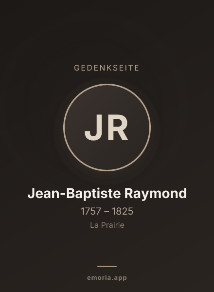 Gedenkportrait von Jean-Baptiste Raymond
