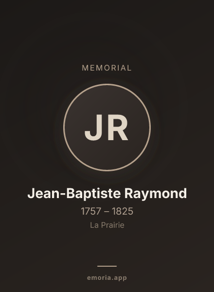 Memorial portrait of Jean-Baptiste Raymond
