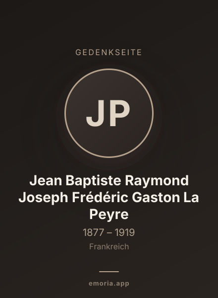 Gedenkportrait von Jean Baptiste Raymond Joseph Frédéric Gaston La Peyre