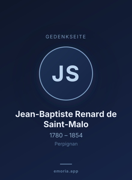 Gedenkportrait von Jean-Baptiste Renard de Saint-Malo