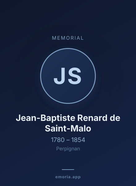 Memorial portrait of Jean-Baptiste Renard de Saint-Malo